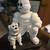2004 ceramic Michelin Man and bubbles bobbleheads 1 thumbnail