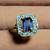 Vintage Natural Emerald Cut Iolite 14K Ring with Diamonds 20 thumbnail