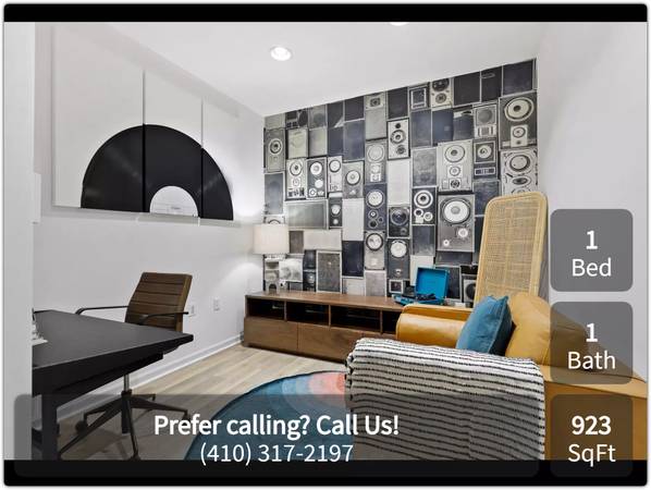 $2,170 / 1br - 923ft2 - 1 BR, 1 BA. Bring your pets! They will love it here! Visit us today! (Elkridge)63694780316673121