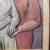 80s - Picasso "the Lovers" canvas reproduction print - framed 6 thumbnail