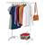 White Mainstays Adjustable Rolling Clothing Rack Garment Rack 3 thumbnail