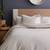 NEW Linen Duvet Cover QUEEN Piped Trim 1 thumbnail