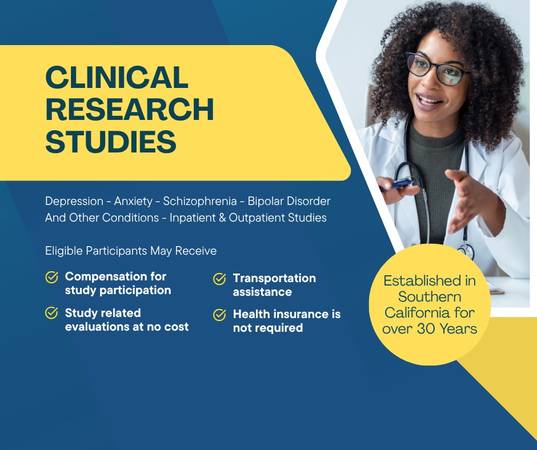 Clinical Research Studies DEPRESSION - SCHIZOPHRENIA - BIPOLAR 1