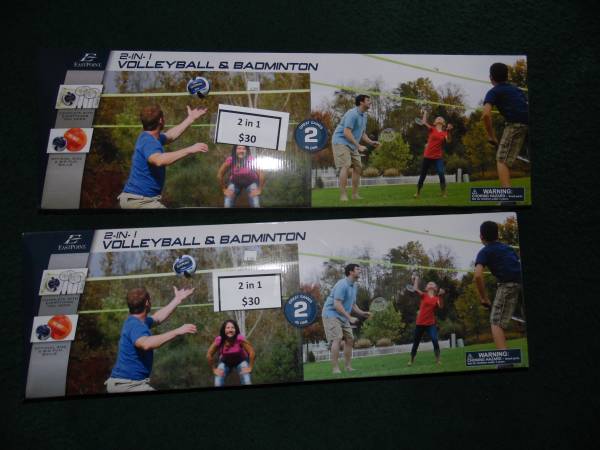 2-in-1 Badminton and Volleyball Set --New in Box-Half Price-- 1