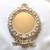 Vintage Tabletop Mirror with Ornate Cream Colored Cast Iron Frame 9 thumbnail