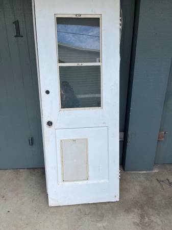30x80 exterior solid wood door pre-hung 1