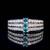0.88 ctw Fancy Blue & White Diamond Three-Stone Multi-Row Triple Chann 1 thumbnail