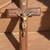 VINTAGE SOLID WOOD &BRASS CROSS / BRASS INLAY /CHRIST/RELIGIOUS / 1 thumbnail