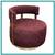 Village West Design Custom Made Swivel Club Chairs In Raspberry 1 thumbnail
