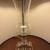Beautiful Etched Glass Lamp, With Fabric Lampshade 6 thumbnail