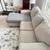 Modern sofa with chaise lounge & 2 pillows 9 thumbnail