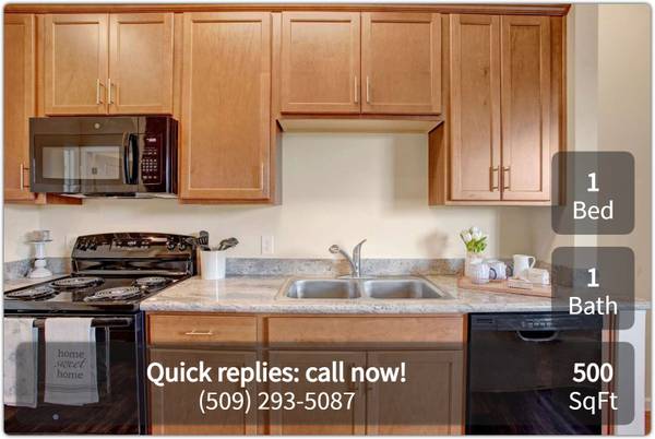 $1,590 / 1br - 500ft2 - Hermoso 1BE 1BA con vistas al agua. Disponible 12/09/25 ¡PRE-ALQUILER AHORA!! (Wenatchee)63690720093697120
