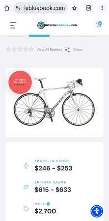 Bicicleta de carretera Scott CR1 Elite de carbono completo en excelente estado. - $630 (bernal heights)63471459539841120