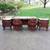 FANCY HAND-CARVED MAHOGANY VANITY & PAIR CHERRY ROCOCO BEDSIDE TABLES 17 thumbnail