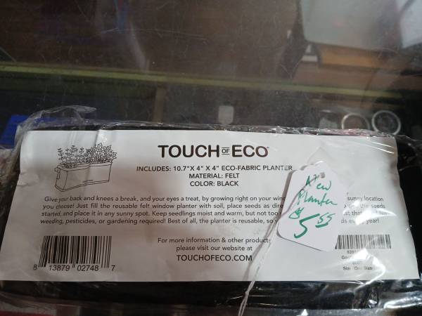 new touch of eco fabric ( felt ) planter ( 11 x 4 x 4 ) 1