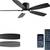 NEW Black 52 inch Low Profile Ceiling Fan with Light and Remote Contro 1 thumbnail