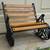 Mini 9" Cast Iron Wood Rocking Park Bench Toy, Doll House 2 thumbnail