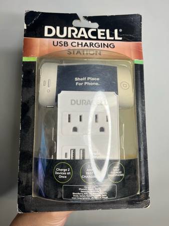 Duracell USB Charging Station Mini-Shelf for Smartphones 2 Device  NEW/SEALED 1