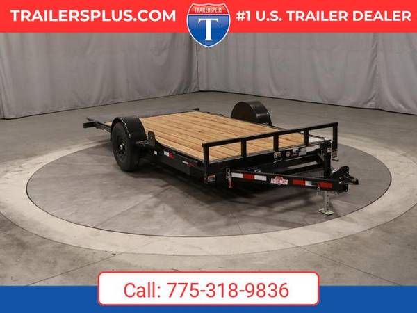 2025 Interstate 7 X 16 Full Bed Single Axle Tilt 7K Trailer Black 1