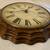vintage 70s Landmark Quartz Analog Clock wood & glass 4 thumbnail