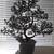 CHINESE /JAPANESE GLASS BONSAI TREE Lucky Jade -ceramic pot -wood base 4 thumbnail