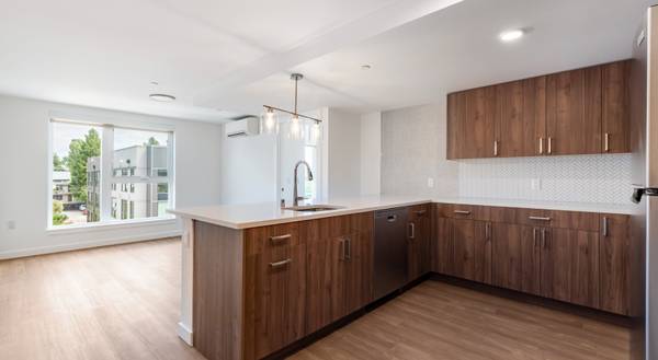 Tile backsplash in kitchen, Natural wood cabinets, Decks and balconies 1