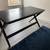 2 available - Crate & Barrel Spotlight Ebony X-Leg Solid Wood Desk 5 thumbnail