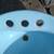 Vtg Porcelain Drop In Sink Robin Egg Blue Mid-Century 19" X 16" MADE FEB 18 1969 2 thumbnail