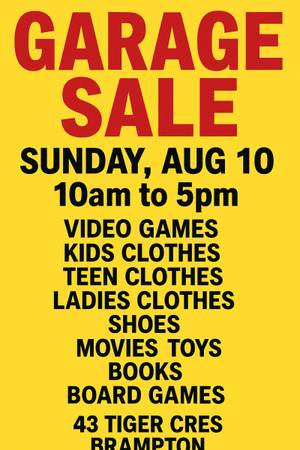 Garage sale 1