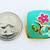 Roland Clip On Enamel Earrings with Gold Trim Flower Designs 8 thumbnail