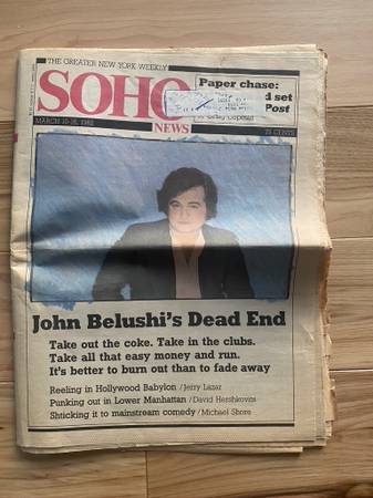 John Belushi cover SoHo News 1