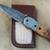 NEW DAMASCUS OLIVE WOOD POCKET KNIFE 3 thumbnail