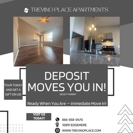 🛋️ TWO BEDROOM MOVE-IN SPECIAL – DEPOSIT ONLY 1