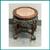 Antique Chinese Carved Rosewood + Marble Plant Stand 3 thumbnail