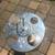 Art Deco slag glass + chrome lighted smoking stand A140 6 thumbnail
