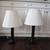 Pair of large table lamps with lampshades and light bulbs 1 thumbnail