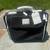Rowallan of Scotland Black Nylon and White Leather Trim Travel Bag on Wheels- NE 2 thumbnail