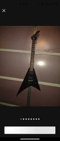 JS30RR Randy Rhodes V Guitar EXC Pro fret-level setup (MSR495) thru 1