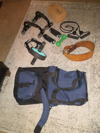 EXERCISE EQUIPMENT: Push Up Stands, Weights, Jump Rope, Stretch Bands, MORE! 1