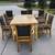 Solid Maple Butcher Block Farmhouse Table and 9 Armchairs 1 thumbnail