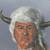 Original Native American Portrait with Buffalo Horns - Signed Optiz - 4 thumbnail
