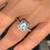 Natural Diamonds and and Natural Aquamarine in White Gold Ring 1 thumbnail