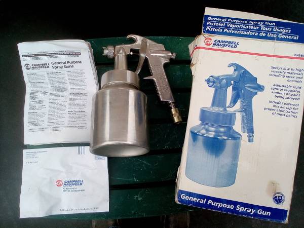 CAMPBELL HAUSFELD ALUMINUM AIR SPRAY GUN LIKE NEW PAID $40 SELLING $10 1