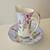 Vintage “Limoges China” Pitcher and Wash Basin Floral Pink Blue Gold 1 thumbnail