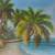 Coastline Tropical Beach - Palm Trees Oil Painting - Signed Original 1 thumbnail