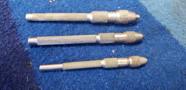 L.S. Starrett Pin Vises 3 piece set 1