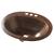 Sinkology Seville Copper Oval Drop-In Bathroom Sink with Overflow 3 thumbnail