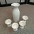 5 Piece White Porcelain Sake Set 6 thumbnail