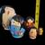 Japanese Kokeshi Folk Art Nesting Dolls 5 Total Hand Painted Wood World Mark 2 thumbnail