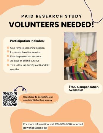 USC study seeking frequent drinkers ($700 compensation available) 1